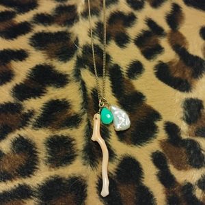 Turquoise, coral, mother of pearl necklace